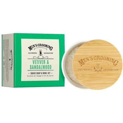 Scottish Fine Soaps Set de Savon à Raser & Bol Vetiver & Bois de Santal (100g) - Publicité Scottish Fine Soaps Set de Savon à Raser & Bol Vetiver & Bois de Santal (100g) - Publicité