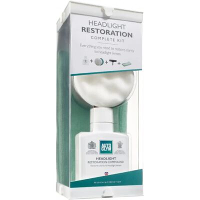 Kit de restauration de phares AutoGlym - Complet, 100ml, Abrasifs Kit de restauration de phares AutoGlym - Complet, 100ml, Abrasifs