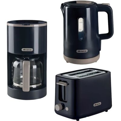 Ariete Grey Breakfast Line Set - Kettle, Toaster & Coffee Machine Ariete Grey Breakfast Line Set - Kettle, Toaster & Coffee Machine