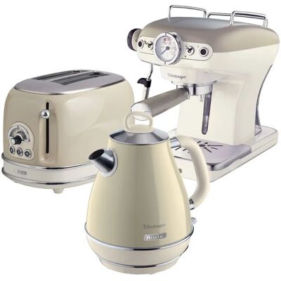 Ariete ARPK4 Retro Style Jug Kettle, 2 Slice Toaster & Espresso Machine Set - Kitchen Appliance Ariete ARPK4 Retro Style Jug Kettle, 2 Slice Toaster & Espresso Machine Set - Kitchen Appliance