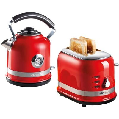 Ariete ARPK30 Modern Cordless Kettle & 2 Slice Toaster Set - Kitchen Set Ariete ARPK30 Modern Cordless Kettle & 2 Slice Toaster Set - Kitchen Set