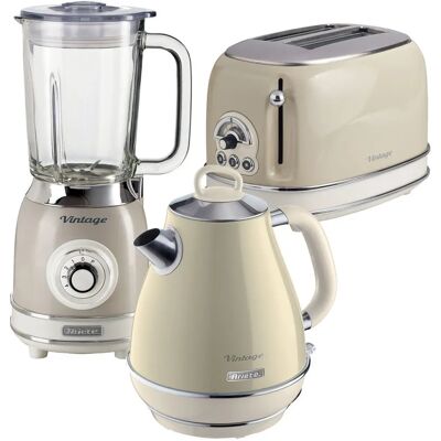 Ariete ARPK22 Retro Style Jug Kettle, Toaster & Jug Blender Set - Kitchen Set Ariete ARPK22 Retro Style Jug Kettle, Toaster & Jug Blender Set - Kitchen Set