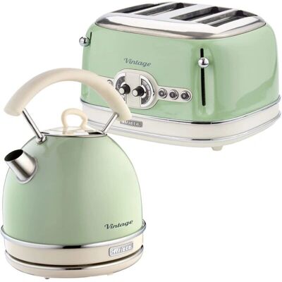 Ariete ARPK40 Retro Style Dome Kettle and 4 Slice Toaster Set - Kettle and Toaster Set Ariete ARPK40 Retro Style Dome Kettle and 4 Slice Toaster Set - Kettle and Toaster Set