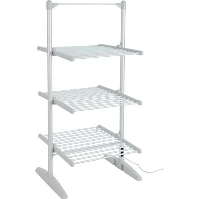 Igenix 3 Tiered Heated Airer - Fast Drying, Silver Igenix 3 Tiered Heated Airer - Fast Drying, Silver