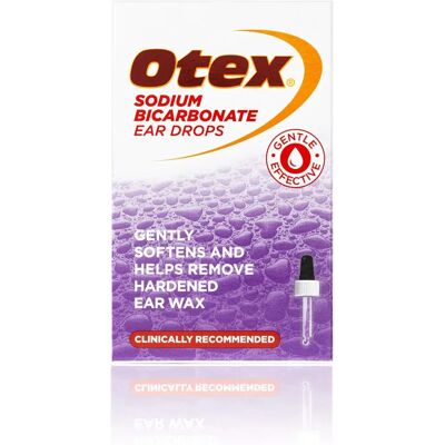 Otex Sodium Bicarbonate Ear Drops - 10ml for Hardened Ear Wax Otex Sodium Bicarbonate Ear Drops - 10ml for Hardened Ear Wax