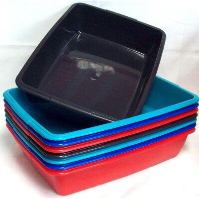 Whitefurze - Plastic Cat Litter Tray - Medium - Litter tray Whitefurze - Plastic Cat Litter Tray - Medium - Litter tray