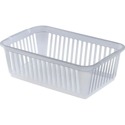 Whitefurze - Rectangle Basket - Clear - Small - Storage Basket Whitefurze - Rectangle Basket - Clear - Small - Storage Basket