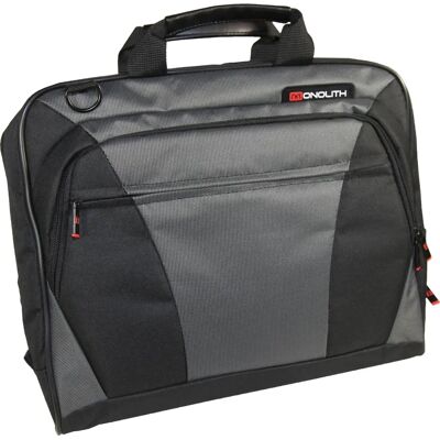 Monolith Nylon Laptoptas Grijs Zwart - Messenger Tas Monolith Nylon Laptoptas Grijs Zwart - Messenger Tas