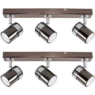 ValueLights Rosie Model 3-Way Black Ceiling Spotlight - Ceiling Spotlight ValueLights Rosie Model 3-Way Black Ceiling Spotlight - Ceiling Spotlight