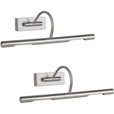ValueLights Capri Silver Wall Picture Lights - Wall Picture Light ValueLights Capri Silver Wall Picture Lights - Wall Picture Light