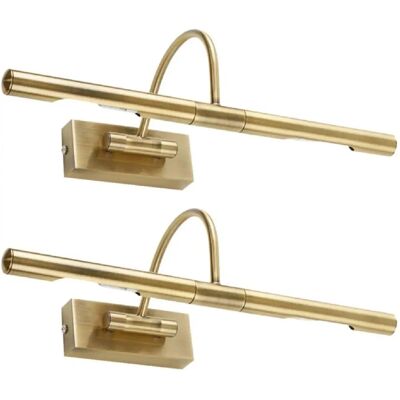 ValueLights Capri Pair of Gold Indoor Wall Lights - Wall Lights ValueLights Capri Pair of Gold Indoor Wall Lights - Wall Lights