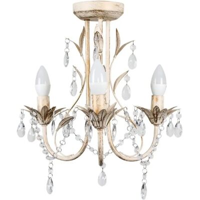 ValueLights Odelia 3 Way White Ceiling Light Chandelier - Ceiling Light ValueLights Odelia 3 Way White Ceiling Light Chandelier - Ceiling Light