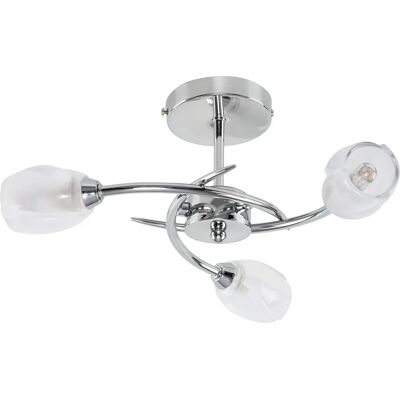 ValueLights Modern Chrome 3 Way Ceiling Light - Ceiling Light ValueLights Modern Chrome 3 Way Ceiling Light - Ceiling Light