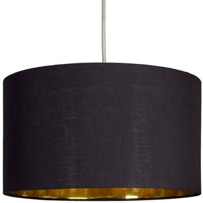 ValueLights Reni Black Cylinder Pendant Shade - Ceiling or Table Lamp ValueLights Reni Black Cylinder Pendant Shade - Ceiling or Table Lamp
