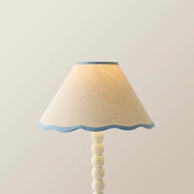 ValueLights Florie Linen Small Blue Trim Lamp Shade ValueLights Florie Linen Small Blue Trim Lamp Shade