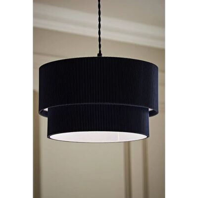 ValueLights - Mason - Blue - Ruched - Lamp shade ValueLights - Mason - Blue - Ruched - Lamp shade