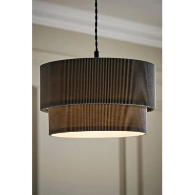 ValueLights - Mason - Grey - Ruched - 2-Tier - Lamp Shade ValueLights - Mason - Grey - Ruched - 2-Tier - Lamp Shade