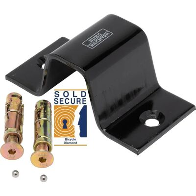 Sterling Heavy Duty Security Anchor - Heavy duty steel construction, Weather-resistant vinyl coating, 4-digit combination lock, LED light, Easy mounting, Auto-retract lock, Suitable for bikes, scooters, ATV, tools - Security Anchor Sterling Heavy Duty Security Anchor - Heavy duty steel construction, Weather-resistant vinyl coating, 4-digit combination lock, LED light, Easy mounting, Auto-retract lock, Suitable for bikes, scooters, ATV, tools - Security Anchor