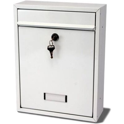 G2 TRADING - Steel Letterbox - Large Capacity - White - Letterbox G2 TRADING - Steel Letterbox - Large Capacity - White - Letterbox