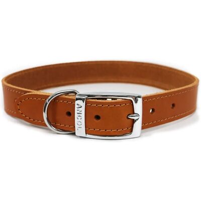 Ancol Classic Leather Dog Collar - Tan - 55cm - Dog Collar Ancol Classic Leather Dog Collar - Tan - 55cm - Dog Collar