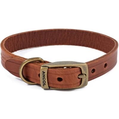 Ancol Heritage Latigo Leren Halsband - Kleine Hond - Kastanjebruin - 20-26cm Ancol Heritage Latigo Leren Halsband - Kleine Hond - Kastanjebruin - 20-26cm