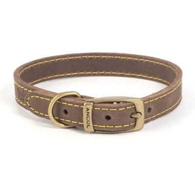 Collier en Cuir Timberwolf d'Ancol - Marron 45-54cm Collier en Cuir Timberwolf d'Ancol - Marron 45-54cm