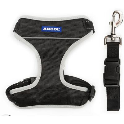 Harnais pour chien en nylon noir de voyage et d'exercice Ancol - Harnais pour chien Harnais pour chien en nylon noir de voyage et d'exercice Ancol - Harnais pour chien