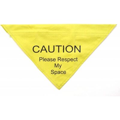 Ancol Warnbandana Respect My Space Gelb Klein/Mittel - Hundezubehör Ancol Warnbandana Respect My Space Gelb Klein/Mittel - Hundezubehör