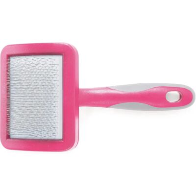 Ancol Ergo Cat Slicker Brush - Pink - Cat Brush Ancol Ergo Cat Slicker Brush - Pink - Cat Brush