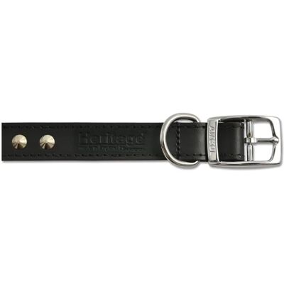 Ancol Heritage Leather Stud Dog Collar - Medium - Black - Dog Collar Ancol Heritage Leather Stud Dog Collar - Medium - Black - Dog Collar
