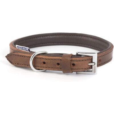 Ancol Heritage Vintage Leather Padded Dog Collar - Chestnut Ancol Heritage Vintage Leather Padded Dog Collar - Chestnut