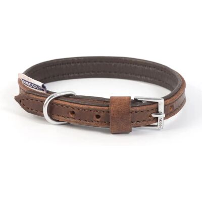 Ancol Heritage Vintage Leather Padded Collar - 45-54cm Sz 6 Ancol Heritage Vintage Leather Padded Collar - 45-54cm Sz 6