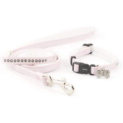 Ancol Small Bite Jewel Collar Lead Set Pink Ancol Small Bite Jewel Collar Lead Set Pink