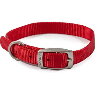 Ancol Viva Collier en nylon pour chien - Rouge - Taille 1 - Collier pour chien Ancol Viva Collier en nylon pour chien - Rouge - Taille 1 - Collier pour chien