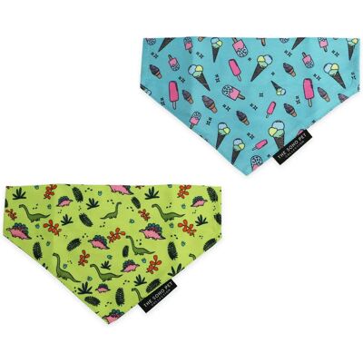 Ancol - Dino Ice Cream Patterned - Soft - Washable - Bandana Ancol - Dino Ice Cream Patterned - Soft - Washable - Bandana
