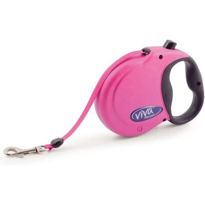 Laisse à bande rétractable Ancol Viva - Framboise - 5m - Laisse petite Laisse à bande rétractable Ancol Viva - Framboise - 5m - Laisse petite