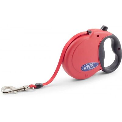 Laisse rétractable Ancol Viva - Rouge - 5m - Grand (50kg) - Laisse pour chien Laisse rétractable Ancol Viva - Rouge - 5m - Grand (50kg) - Laisse pour chien