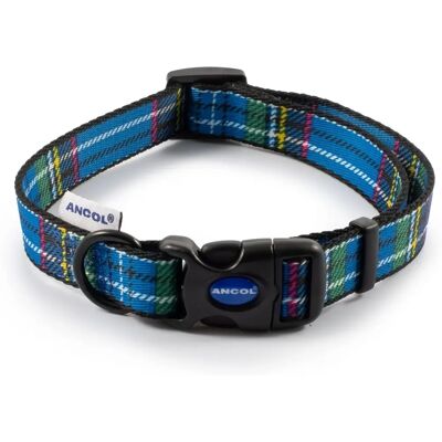 Collier ajustable tartan bleu pour chien Ancol - 30-50cm Collier ajustable tartan bleu pour chien Ancol - 30-50cm