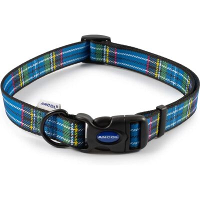 Ancol Dog Collar - Blue Tartan Adjustable 45-70cm Ancol Dog Collar - Blue Tartan Adjustable 45-70cm