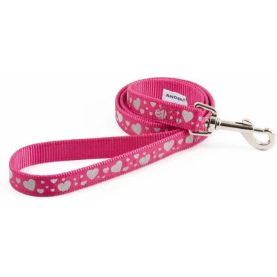 Ancol Pink Hearts Nylon Lead - dog lead Ancol Pink Hearts Nylon Lead - dog lead