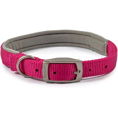 Ancol Pink Nylon Padded Dog Collar - Dog Collar Ancol Pink Nylon Padded Dog Collar - Dog Collar