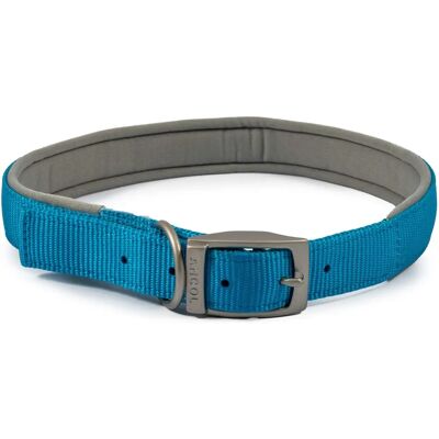 Ancol Viva Poly-Weave Padded Dog Collar - Blue - 50-59cm Ancol Viva Poly-Weave Padded Dog Collar - Blue - 50-59cm