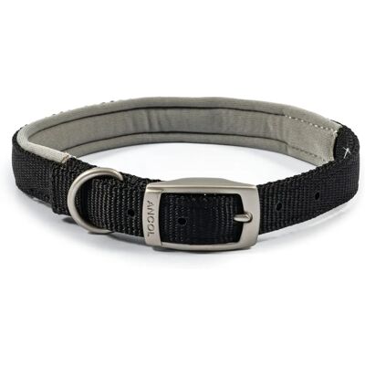 Ancol Heritage Nylon Polsterhalsband Schwarz - Hundehalsband Ancol Heritage Nylon Polsterhalsband Schwarz - Hundehalsband