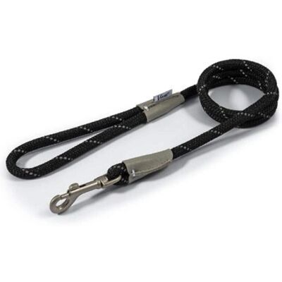 Ancol Viva Rope Dog Lead Black 1.07mx10mm - Dog Lead Ancol Viva Rope Dog Lead Black 1.07mx10mm - Dog Lead