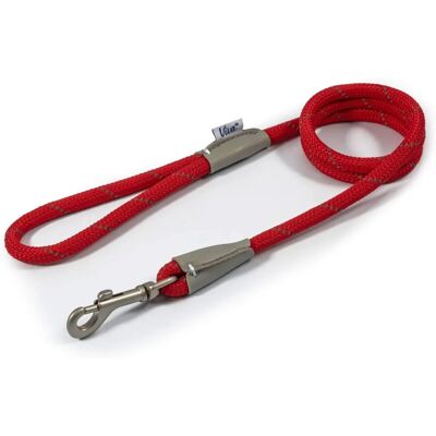 Ancol Viva Rope Lead Red - Dog Lead - Reflective - 1.07m - 12mm Ancol Viva Rope Lead Red - Dog Lead - Reflective - 1.07m - 12mm