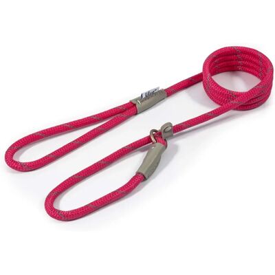 Laisse à corde réfléchissante Ancol Viva - Rose - 150cm x 0.8cm - Pour chiens Laisse à corde réfléchissante Ancol Viva - Rose - 150cm x 0.8cm - Pour chiens