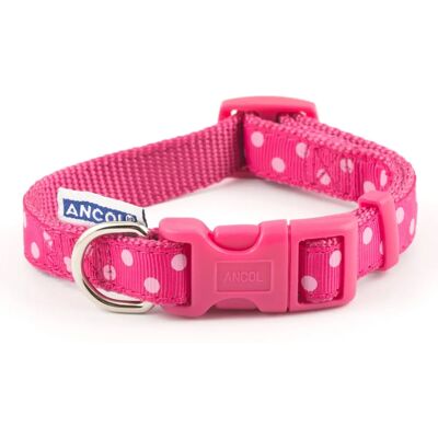 Collier vintage à pois rose Ancol - 20-30cm Collier vintage à pois rose Ancol - 20-30cm