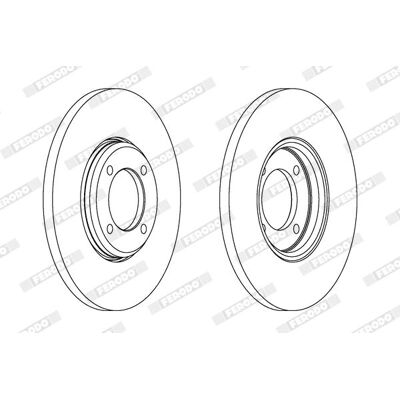 FERODO disc de frână Ford Hyundai - 248mm, 12.7mm grosime, 4 găuri FERODO disc de frână Ford Hyundai - 248mm, 12.7mm grosime, 4 găuri