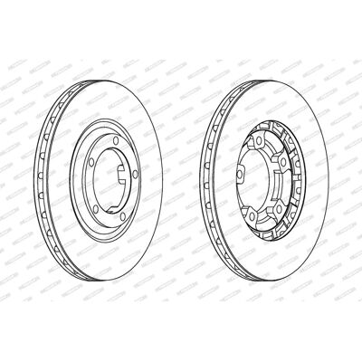 FERODO DDF461 Mitsubishi L200 II - L300/Delica III - 22 mm Δίσκος φρένου FERODO DDF461 Mitsubishi L200 II - L300/Delica III - 22 mm Δίσκος φρένου