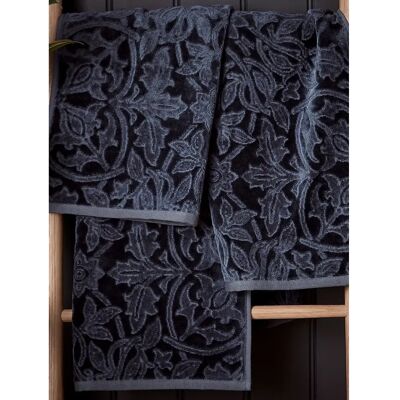 Morris & Co. William Morris Blue Towels - Abstract Floral Pattern Morris & Co. William Morris Blue Towels - Abstract Floral Pattern